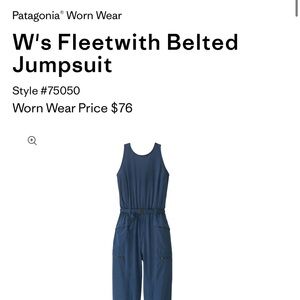Patagonia W’s Fleetwith Belted Jumpsuit